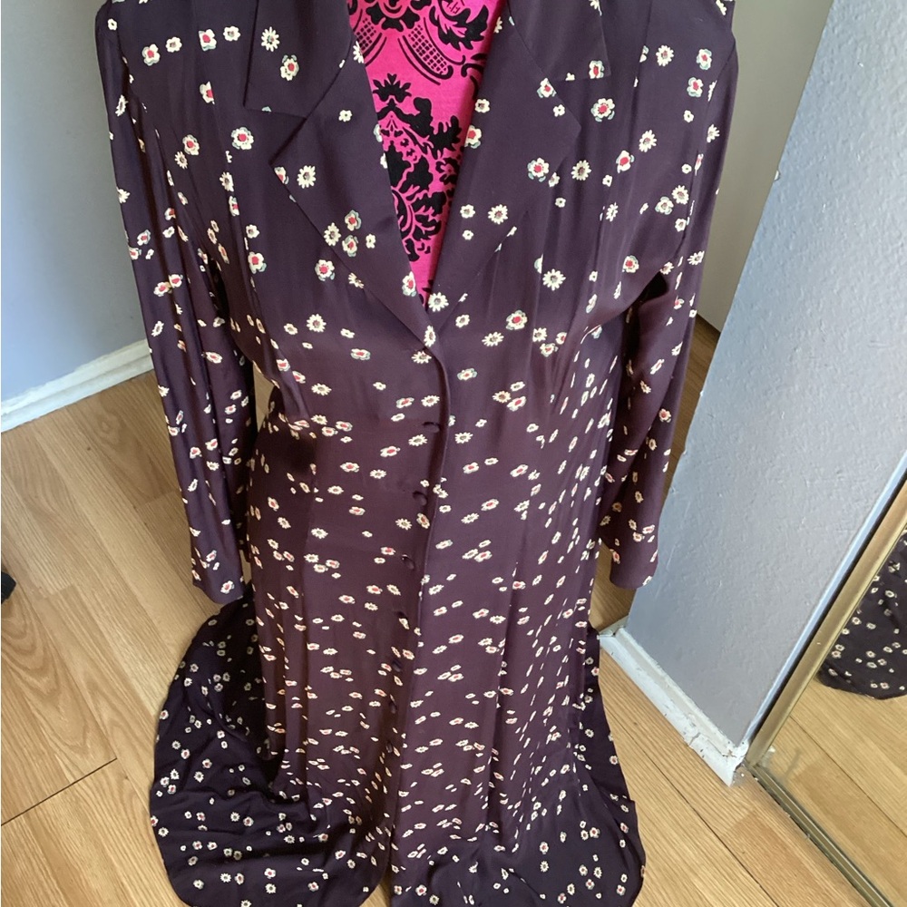 Vintage 90s DKNY Purple Floral Maxi Dress